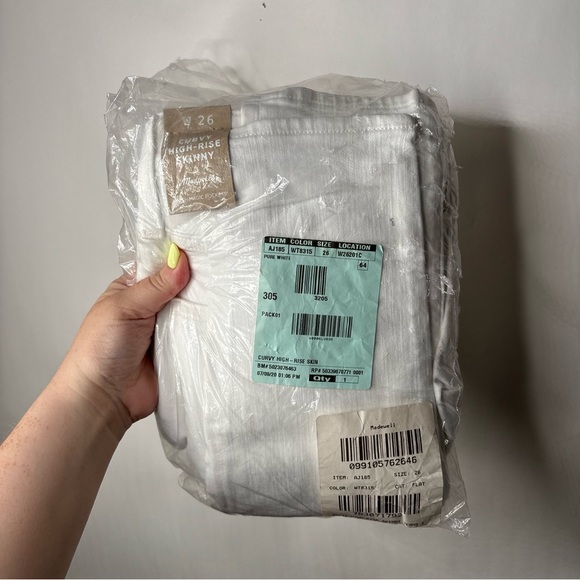Madewell Curvy High-Rise Skinny Jeans in Pure White NWT size 26 - Picture 2 of 16